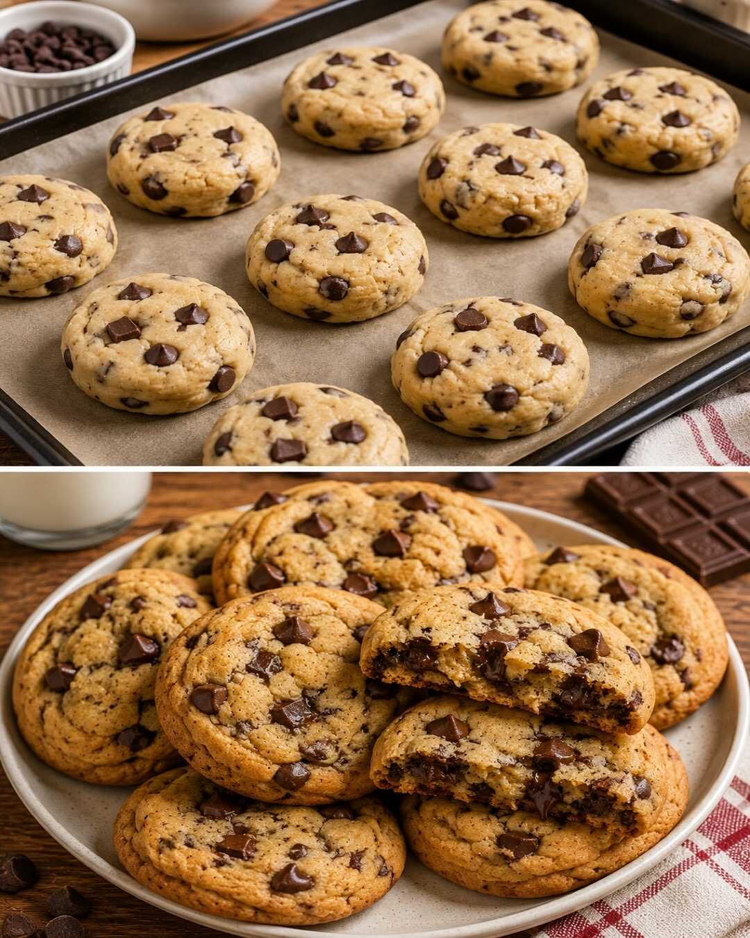 🍪 Cookies aux pépites de chocolat, épais et ultra moelleux
