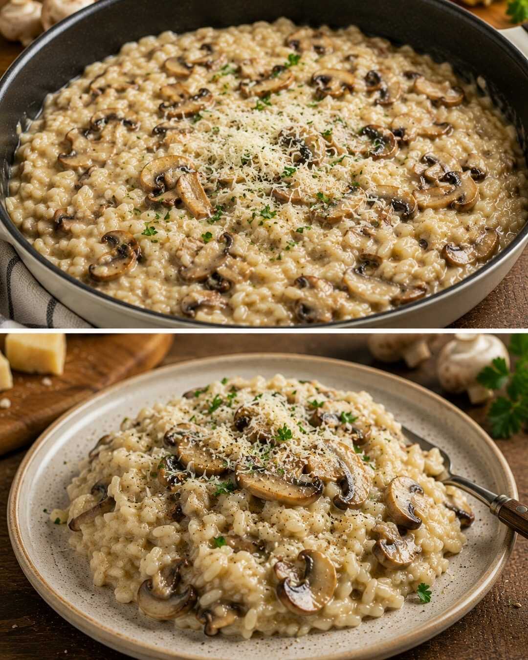 🍚 Risotto aux champignons, crémeux comme en Italie