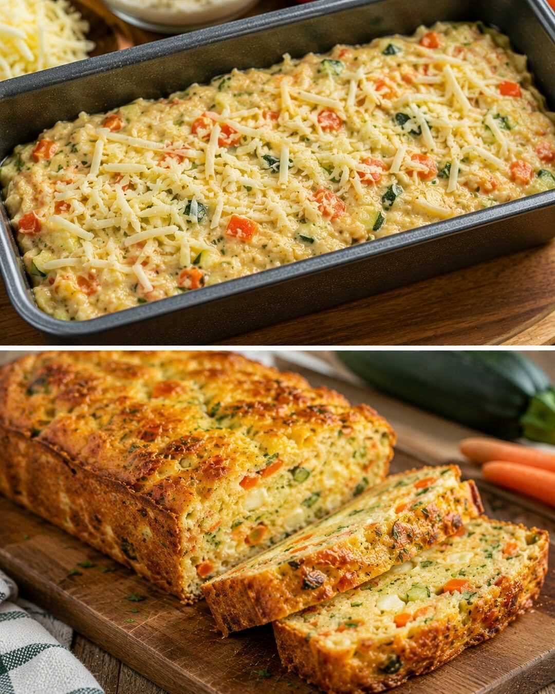 🥕 Cake salé aux légumes et au fromage, idéal pour un repas léger