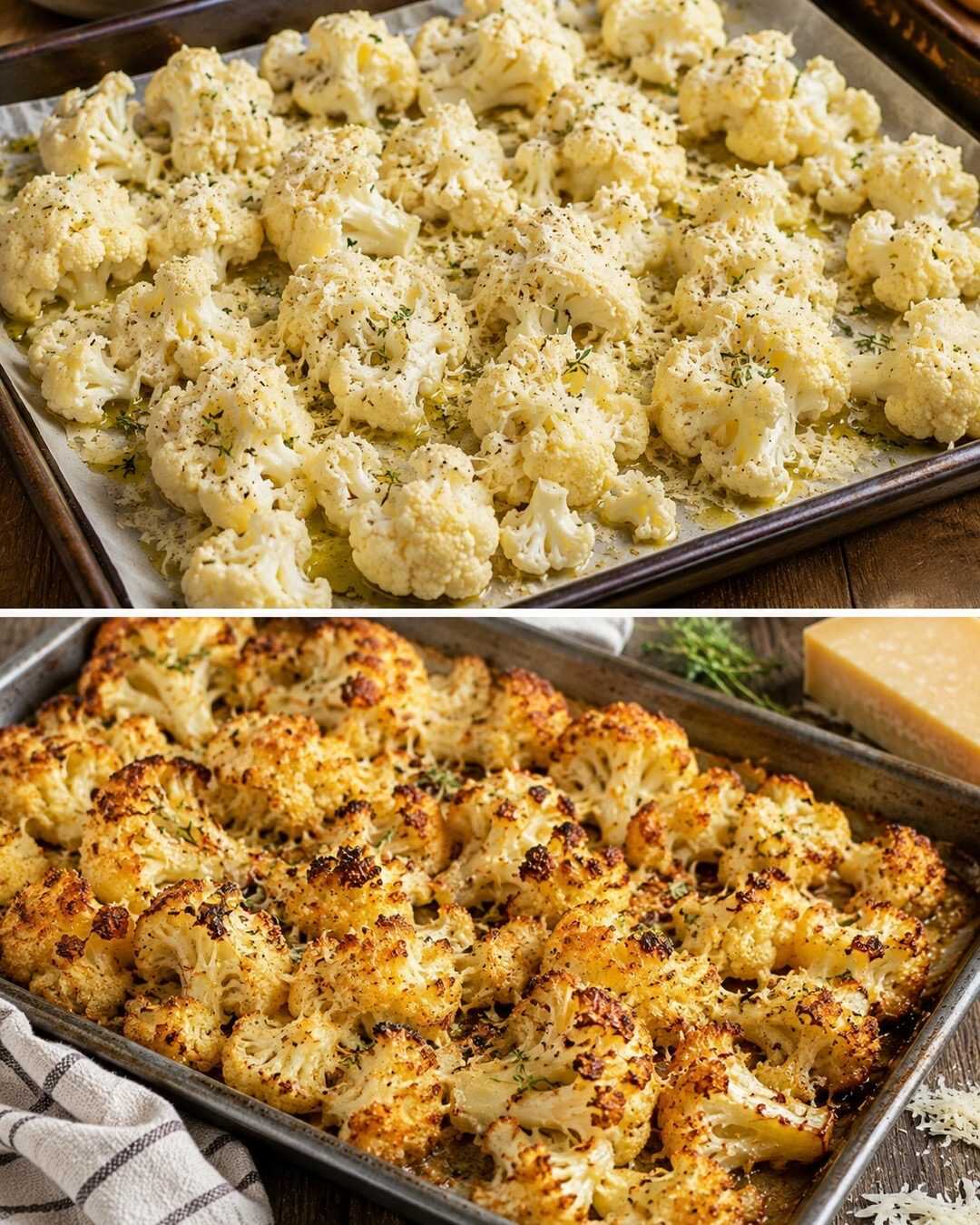 🥬 Chou-fleur rôti au parmesan, croustillant et savoureux