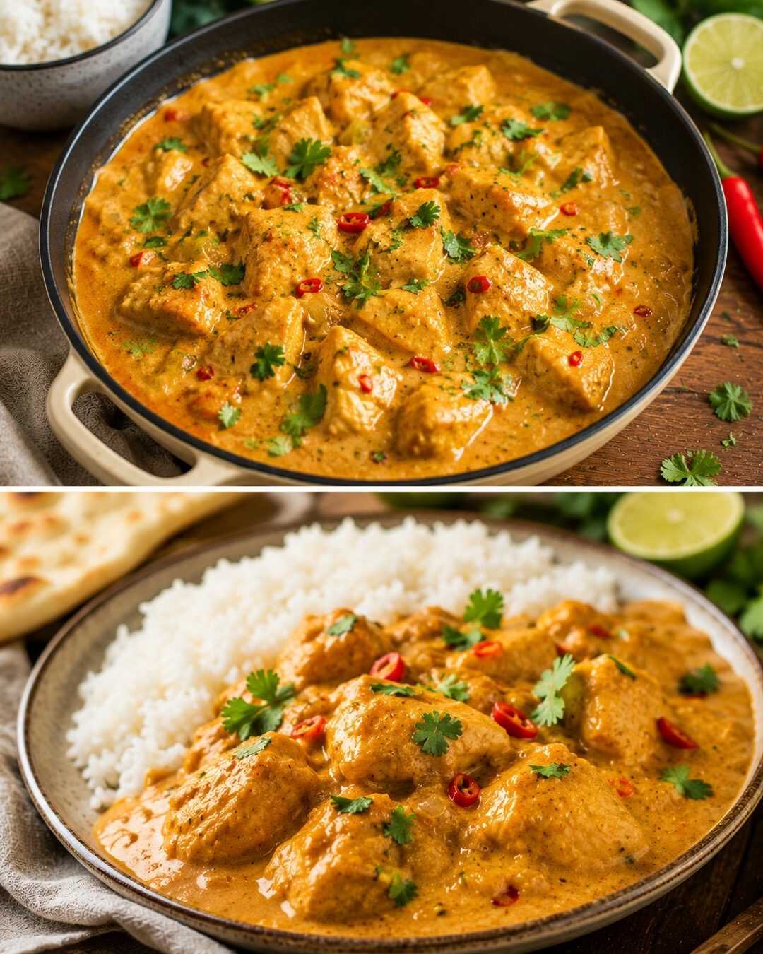 🍛 Poulet au curry crémeux et lait de coco, prêt en 30 minutes