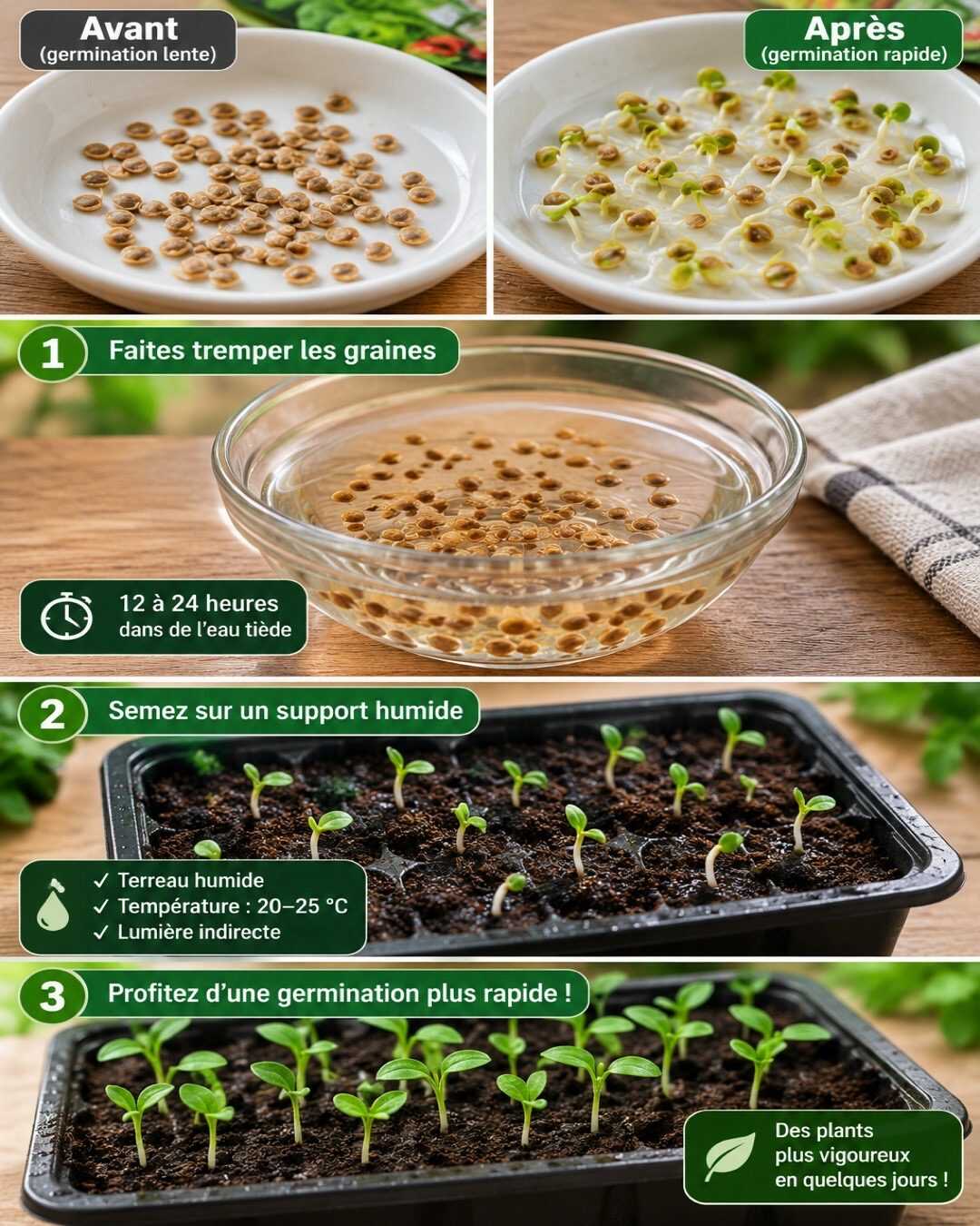 🌱 Comment faire germer des graines plus rapidement