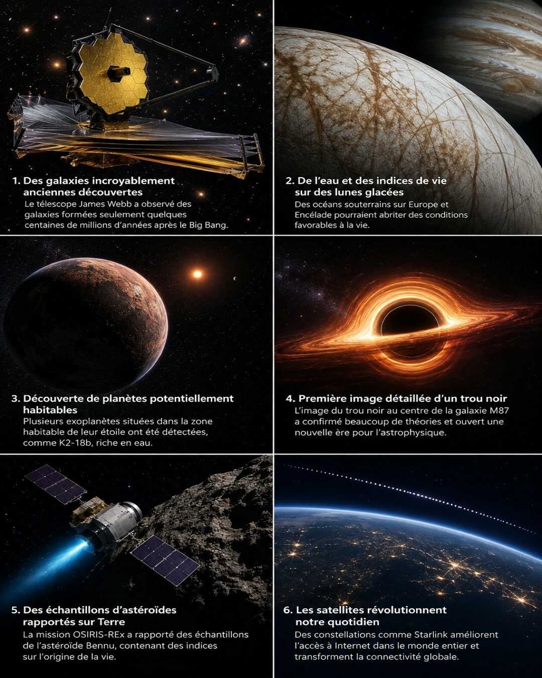 🌌 Les découvertes spatiales les plus étonnantes de ces dernières anné