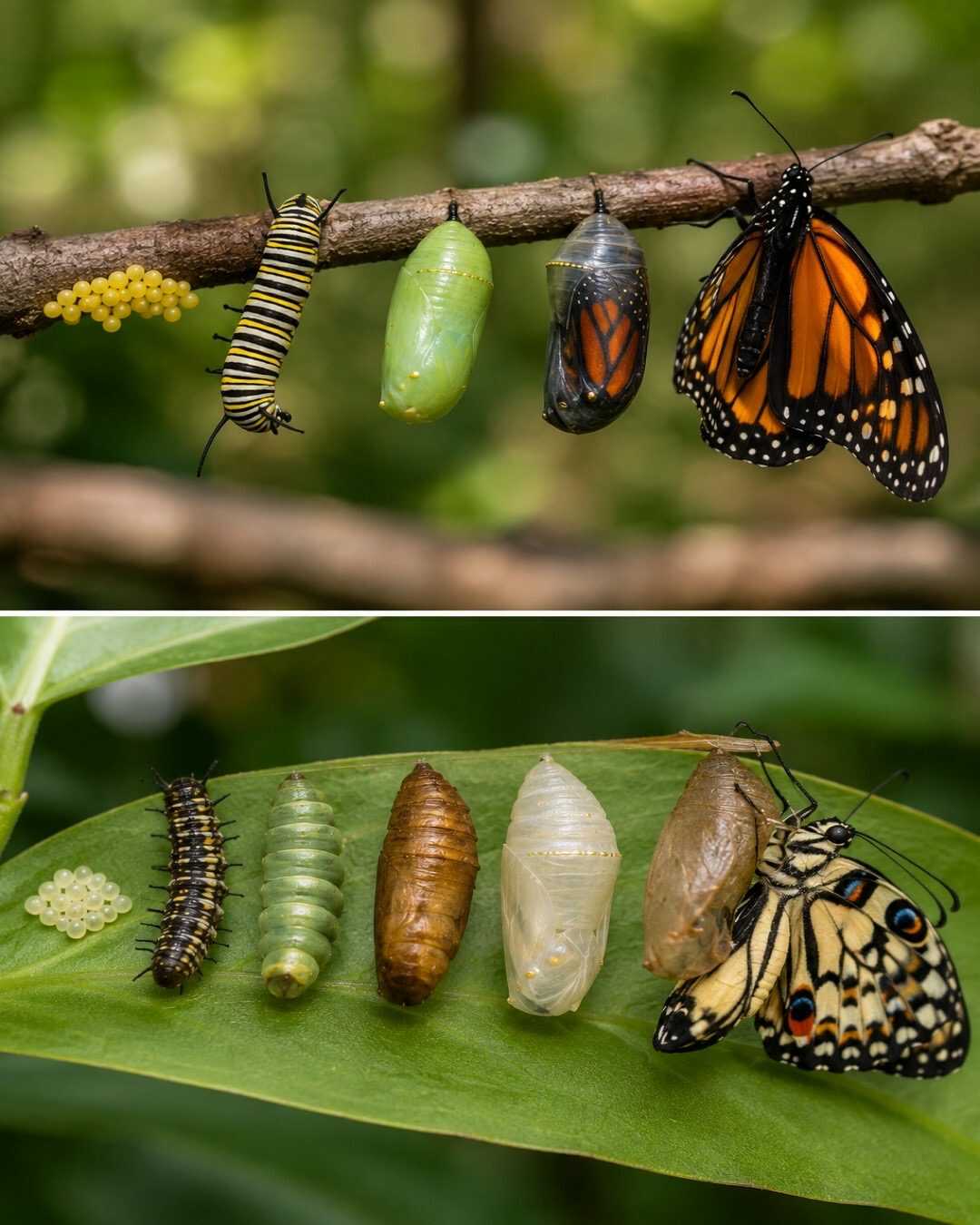 🦋 Les incroyables transformations des insectes au cours de leur vie