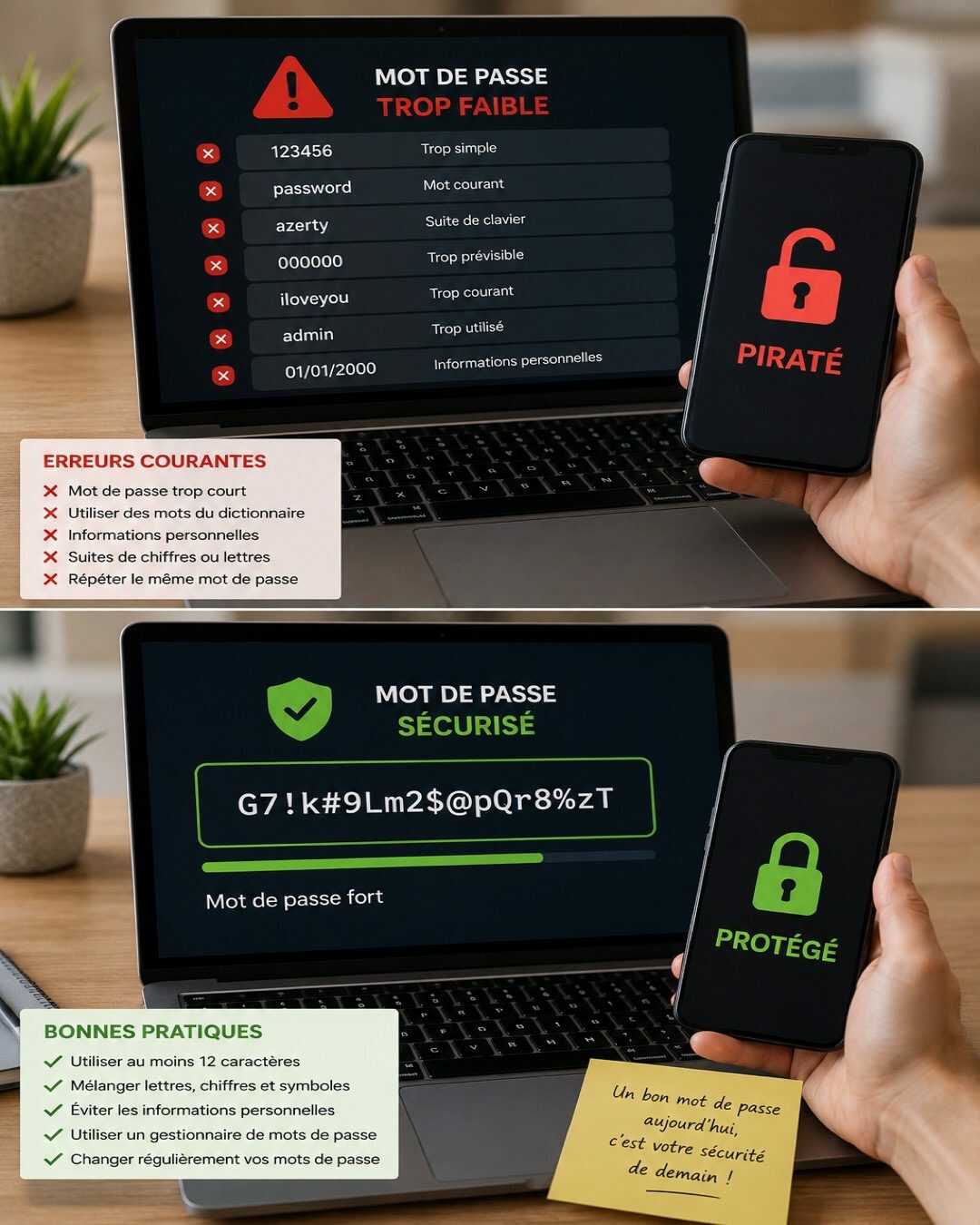 🔒 Les erreurs qui rendent vos mots de passe faciles à pirater