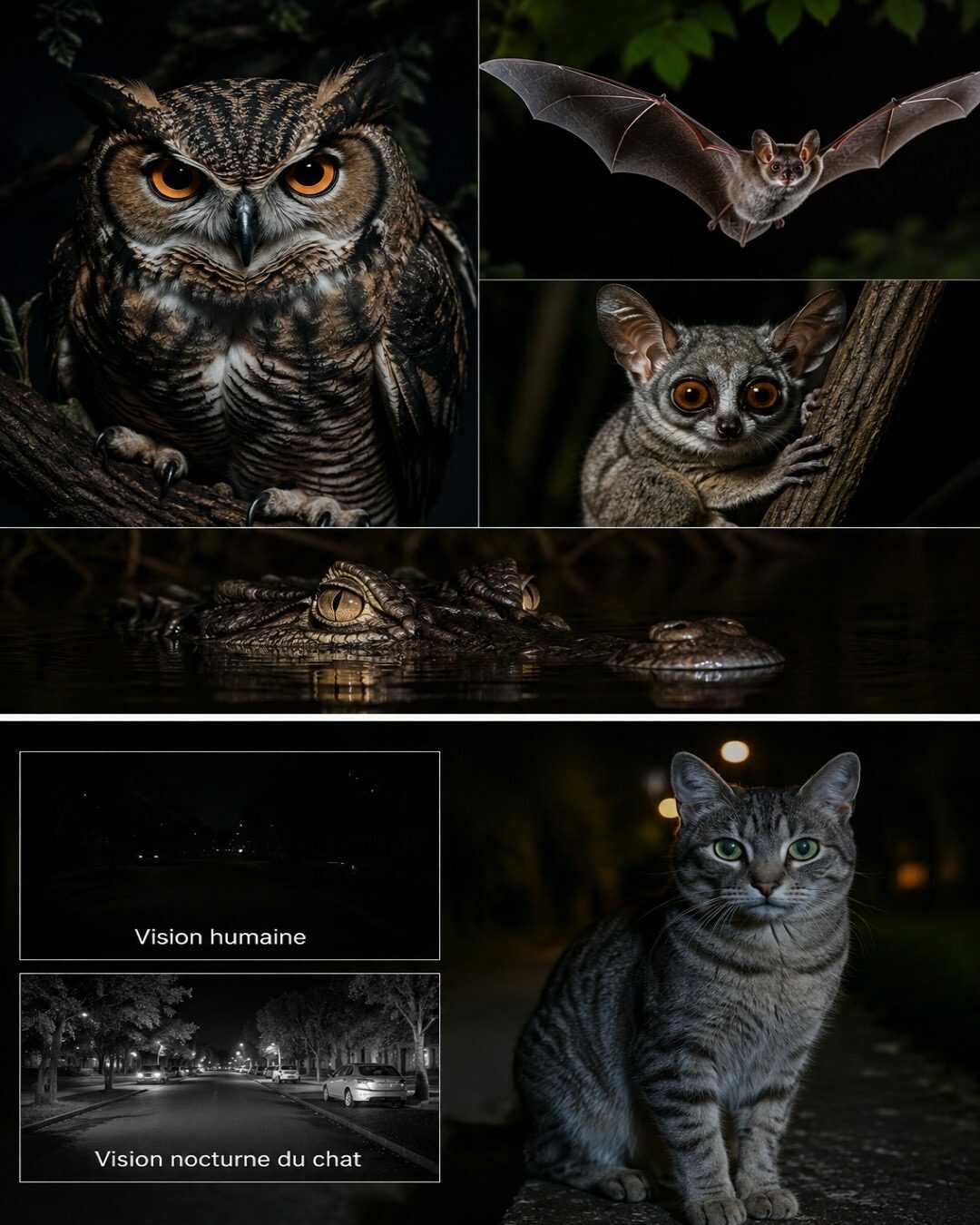 🦉 Les animaux qui voient dans l&rsquo;obscurité mieux que les humains