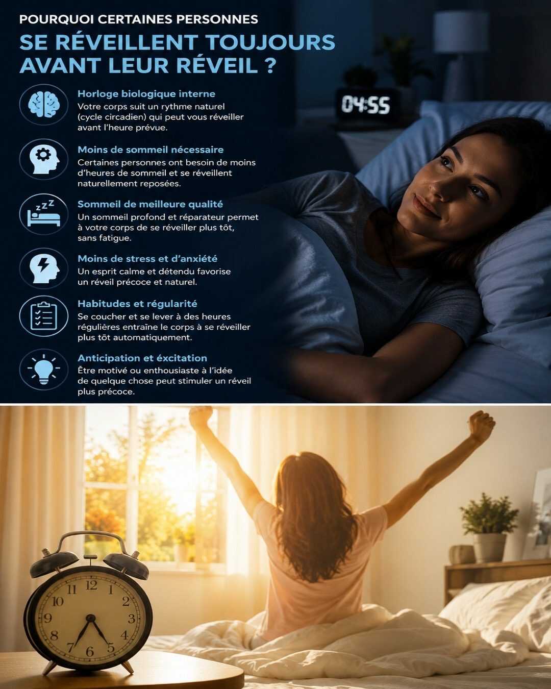 ⏰ Pourquoi certaines personnes se réveillent toujours avant leur réveil