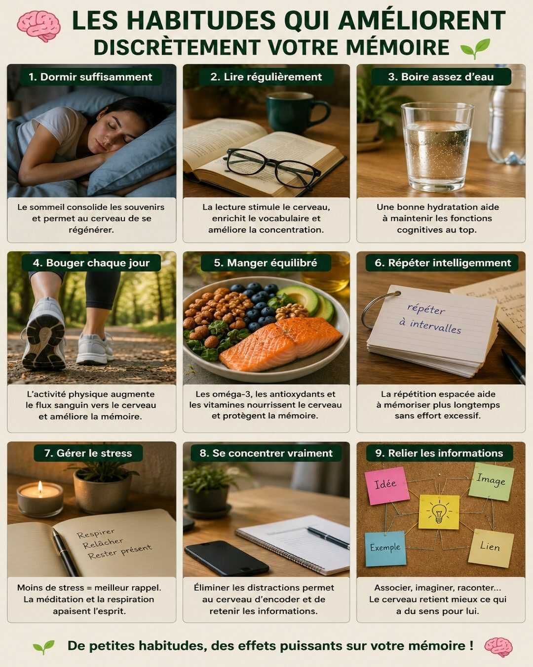 🧠 Les habitudes qui améliorent discrètement votre mémoire