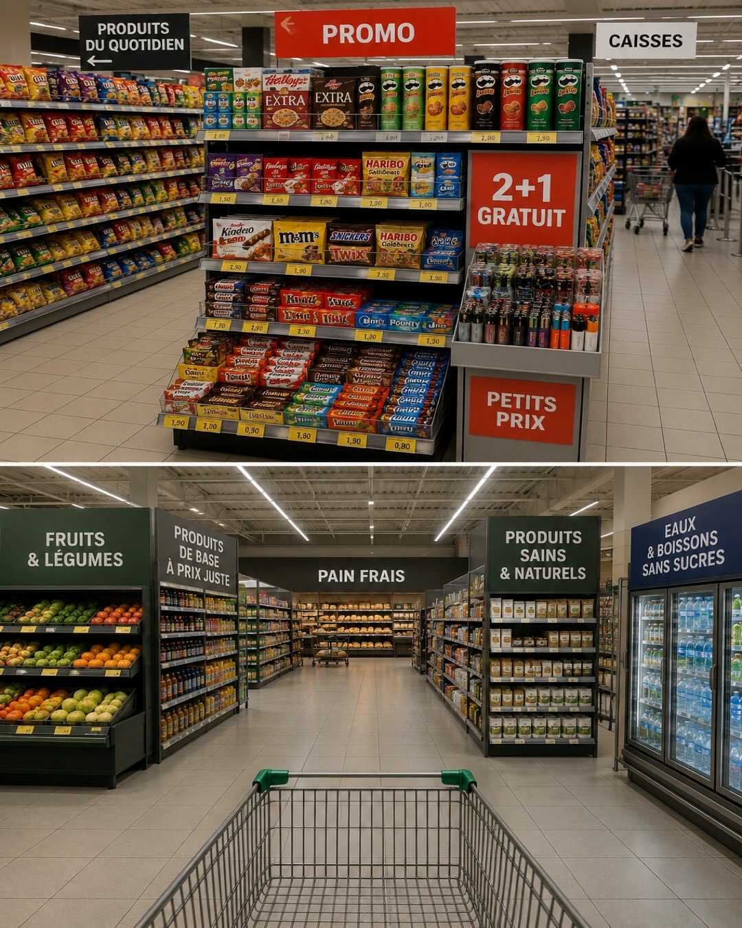 Les techniques utilisées par les supermarchés pour vous faire acheter plusu