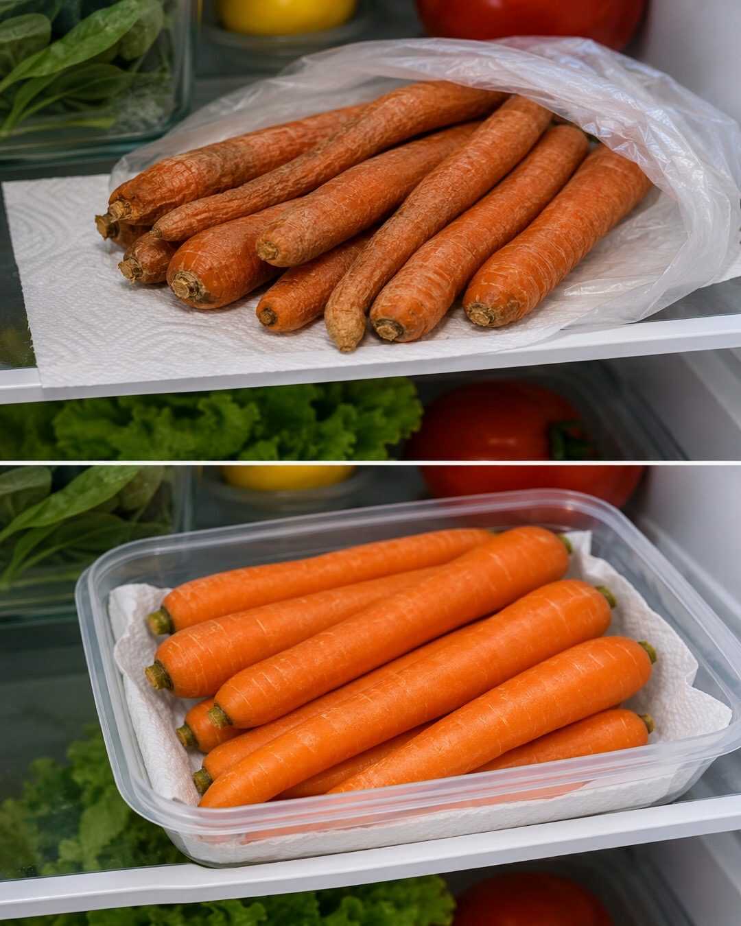 Comment éviter que les carottes ramollissent au réfrigérateur