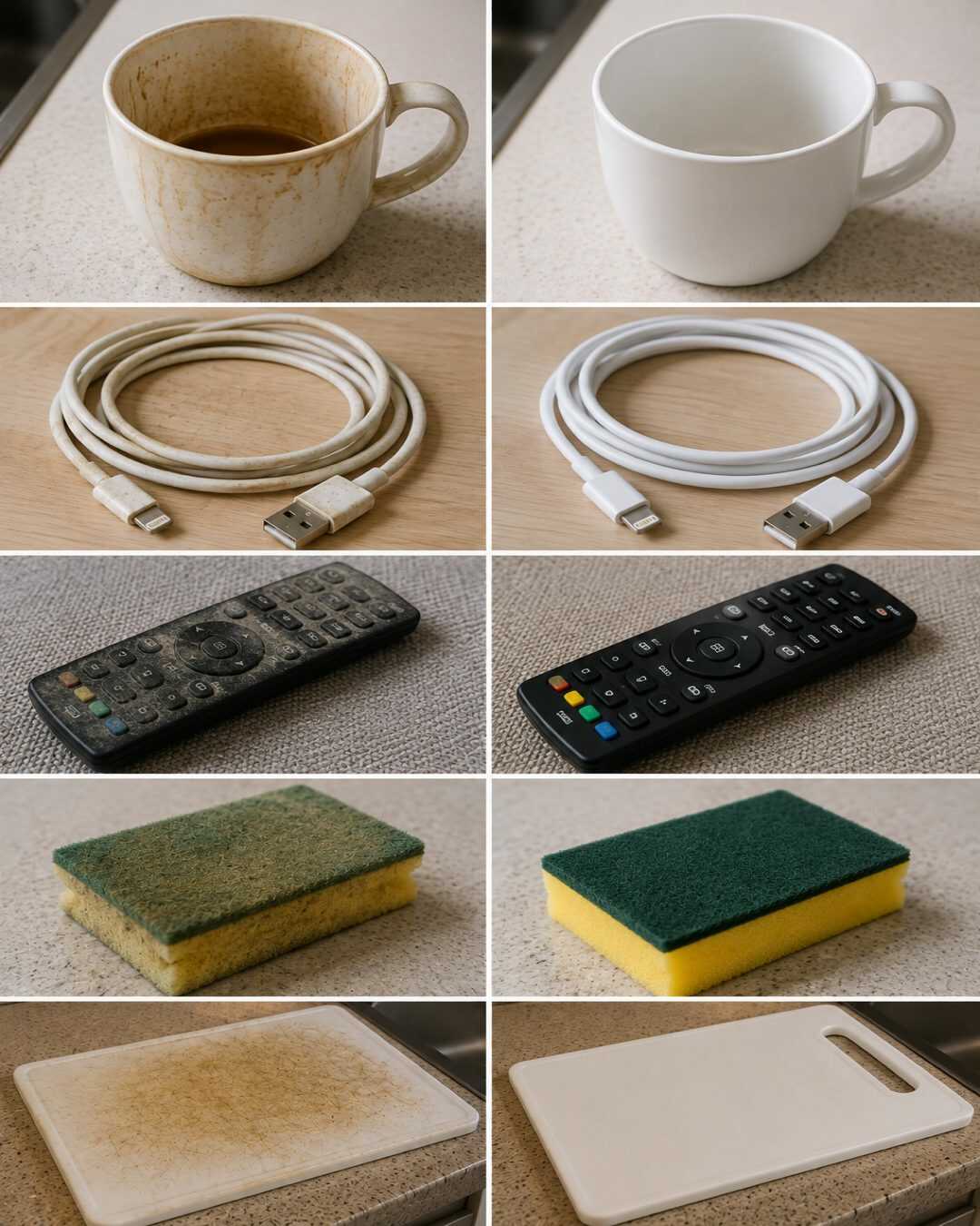À quelle fréquence faut-il laver les objets que vous utilisez tous les jours ?