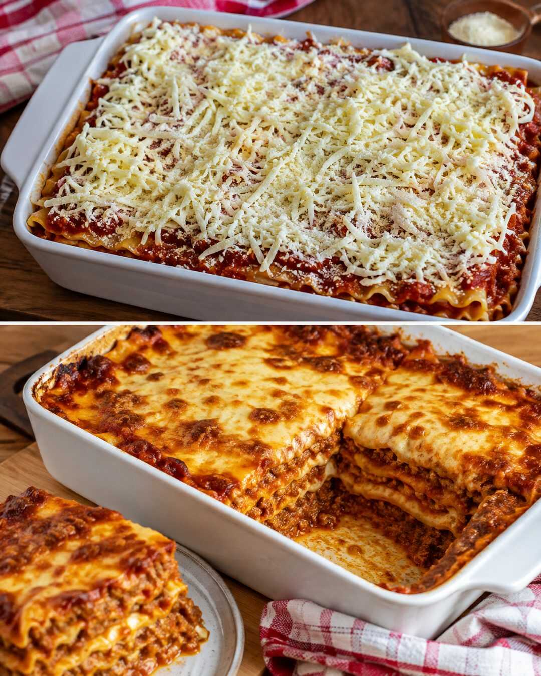 Lasagnes italiennes traditionnelles à la bolognaise