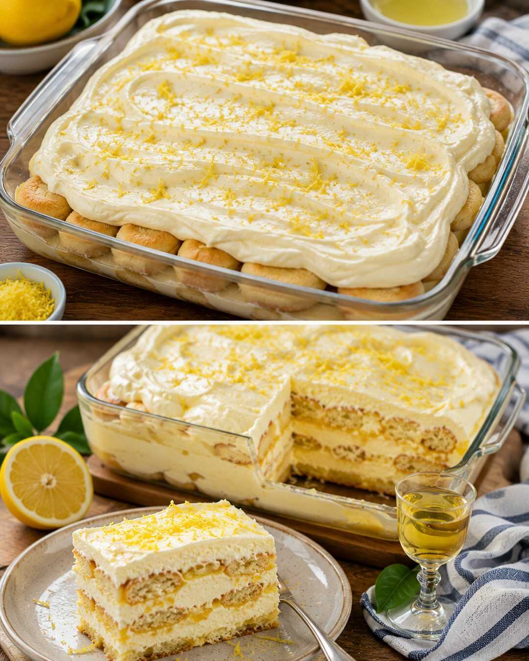Tiramisu au citron et au limoncello