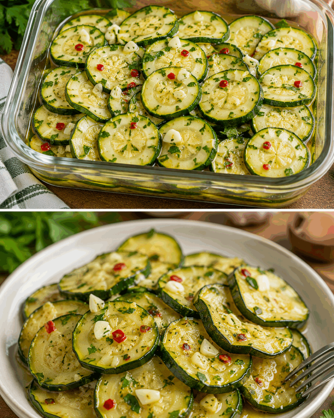 Courgettes à la napolitaine marinées au vinaigre le plat estival qui change tout