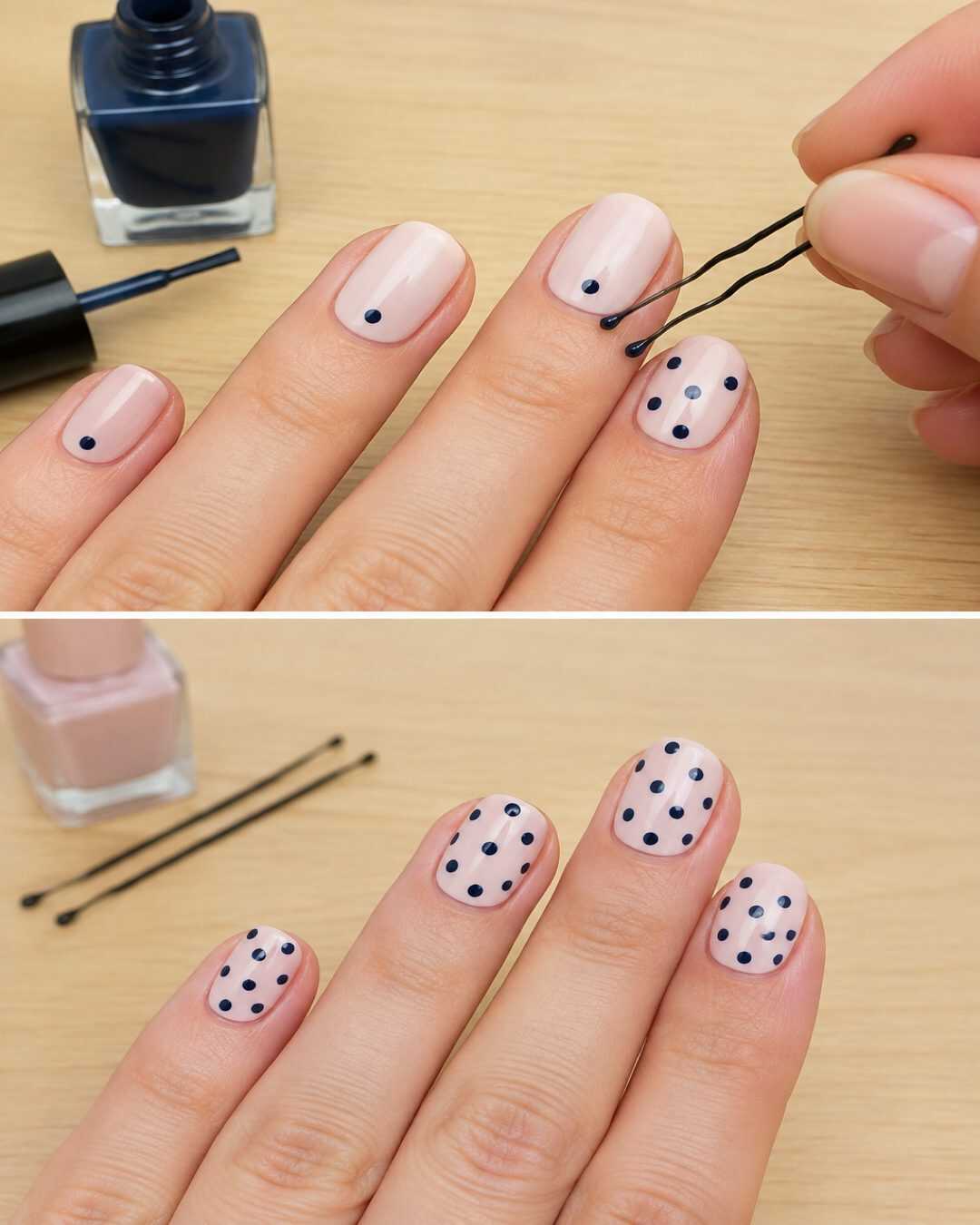 Comment réaliser une manucure à pois impeccable avec une simple épingle à cheveux