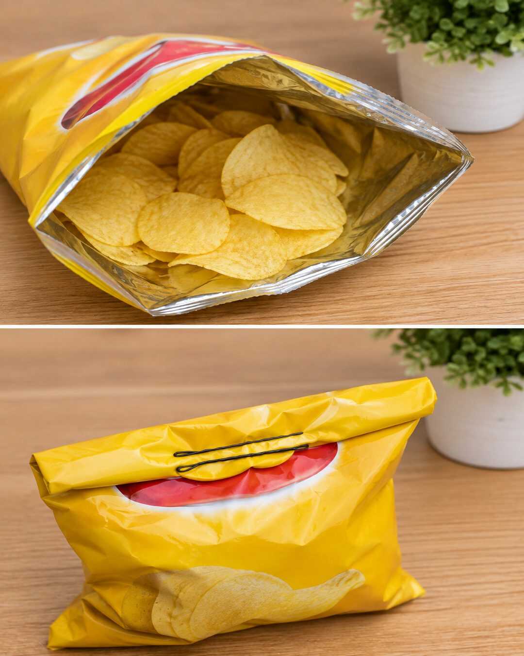 L&rsquo;astuce toute simple pour refermer un paquet de chips sans pince ni clip