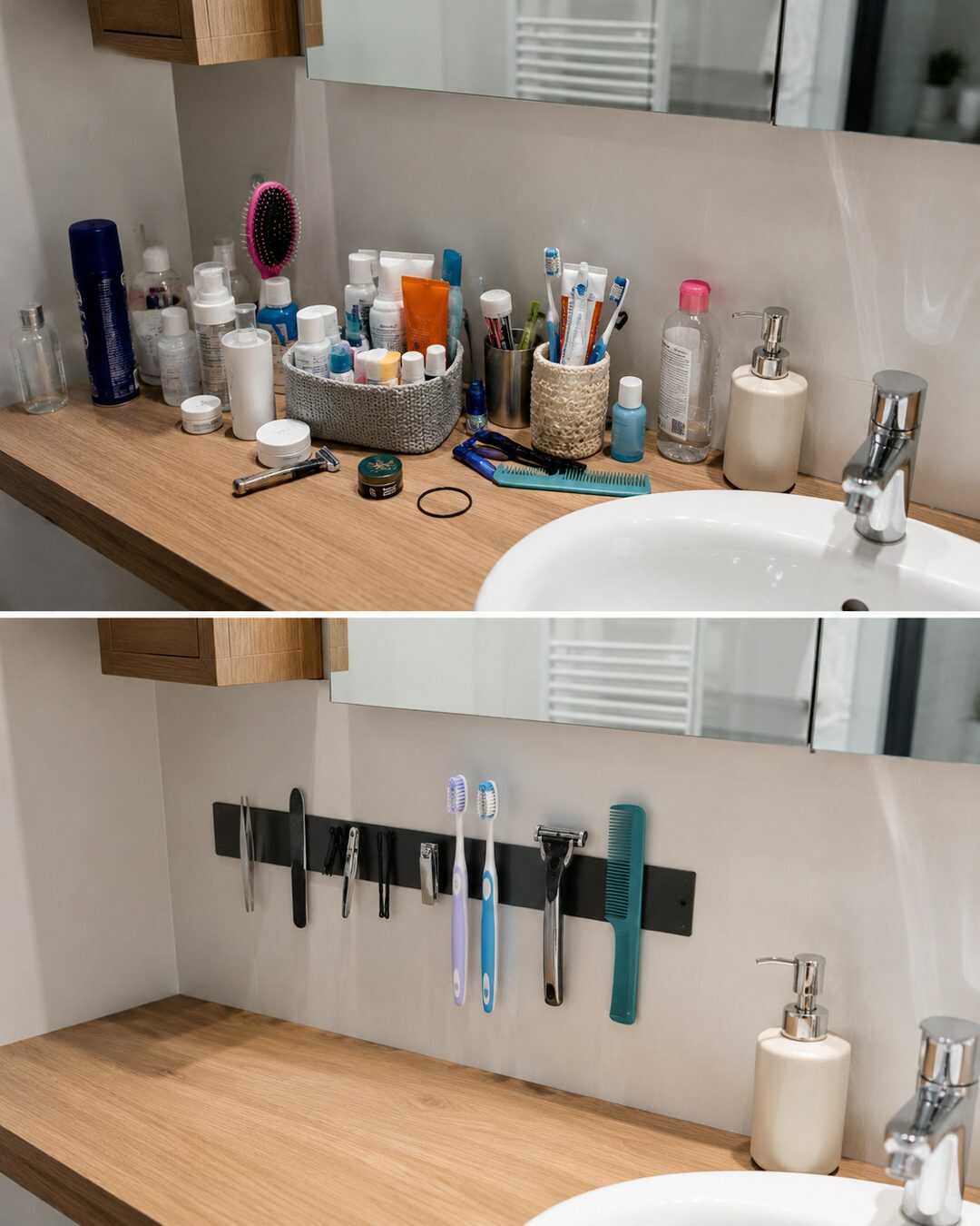 Pourquoi une simple bande magnétique peut transformer le rangement de votre salle de bain