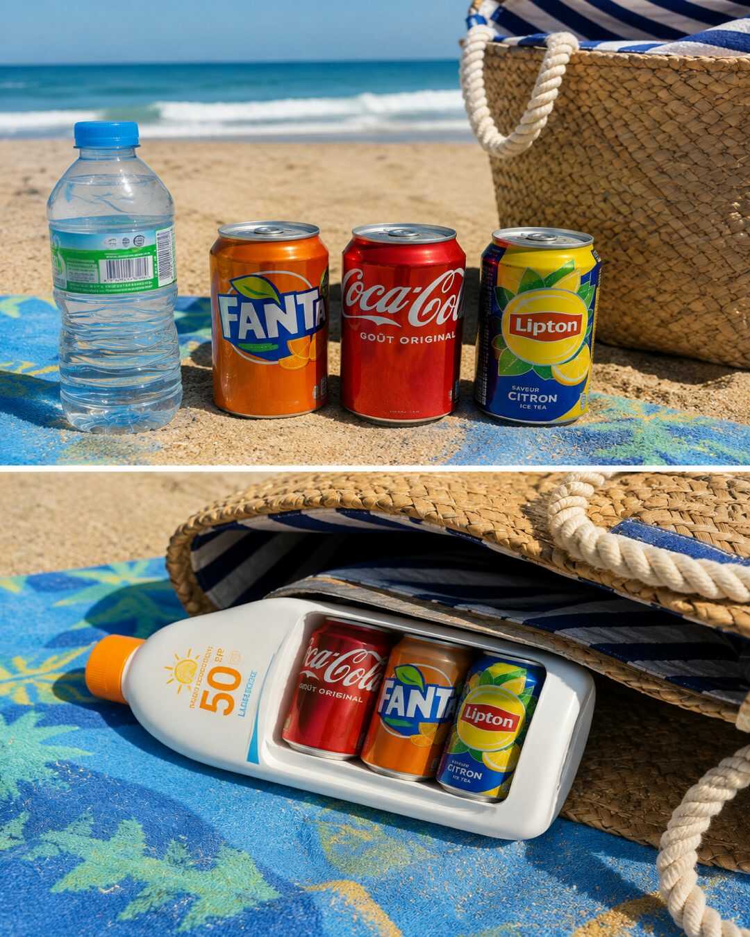 L&rsquo;astuce inattendue pour cacher discrètement vos boissons à la plage