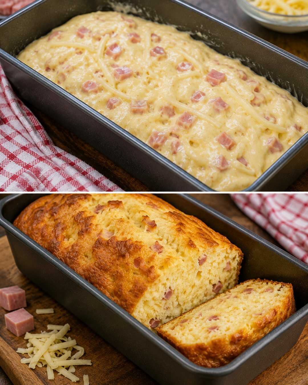 Le cake salé au jambon et au fromage incroyablement moelleux pour toutes les occasions