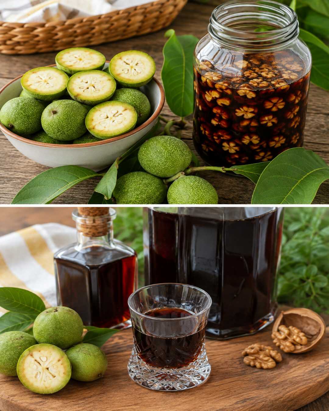 **Le nocino maison : la liqueur traditionnelle aux noix vertes de la nuit de la Saint-Jean**