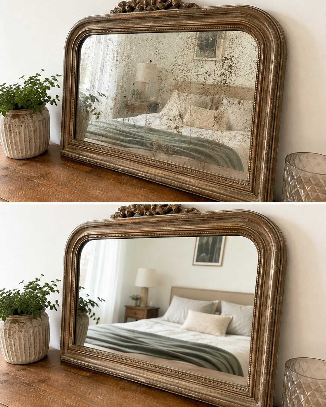 Le secret pour transformer un vieux miroir en pièce maîtresse de votre décoration sans vous ruiner