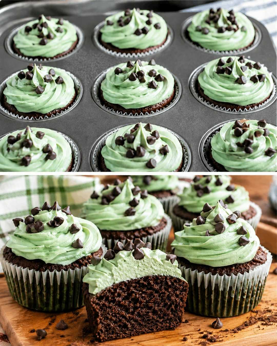 Cupcakes au cacao garnis d&rsquo;un glaçage au chocolat