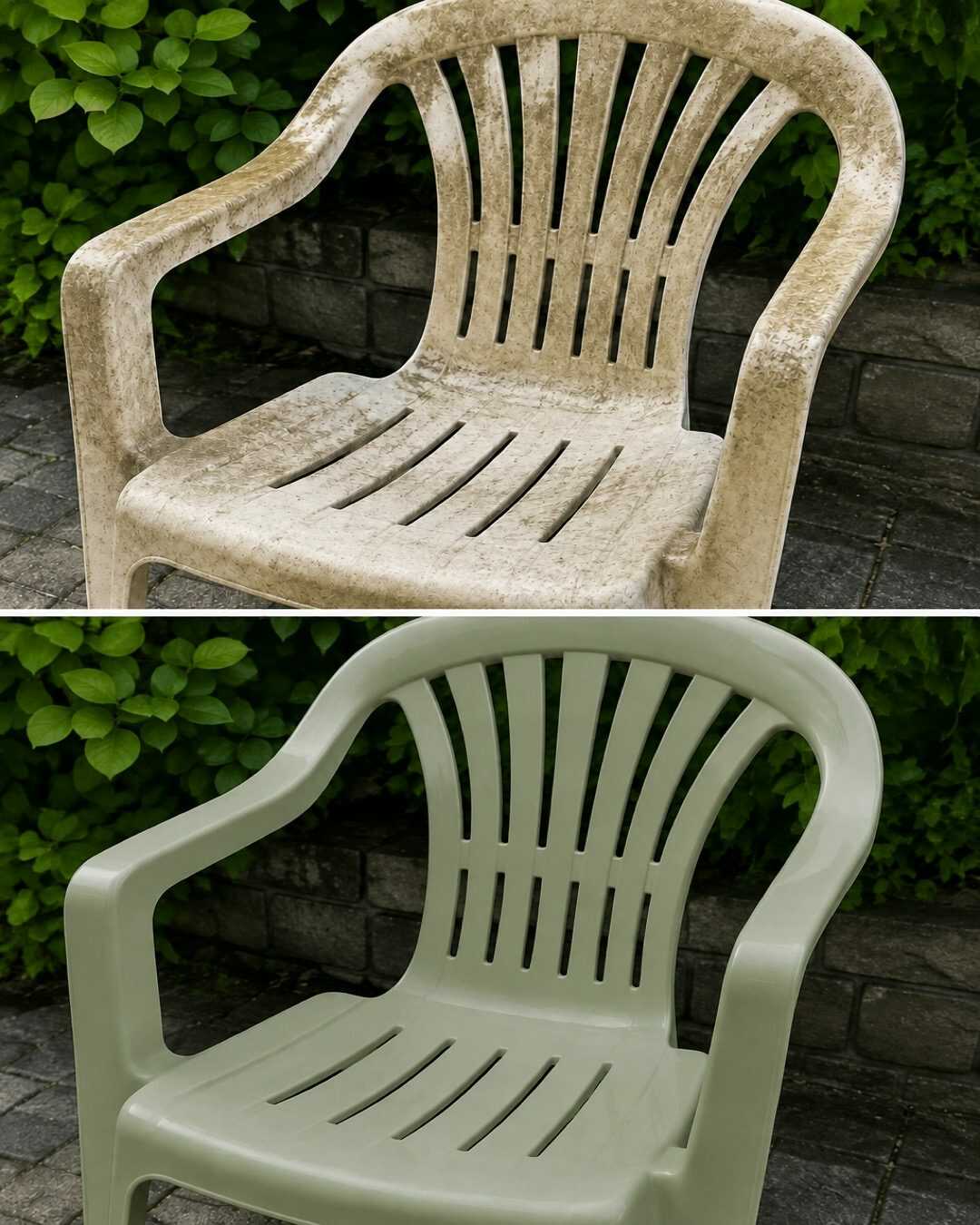 Avec un seul ingrédient, les chaises en plastique du jardin retrouvent tout leur éclat