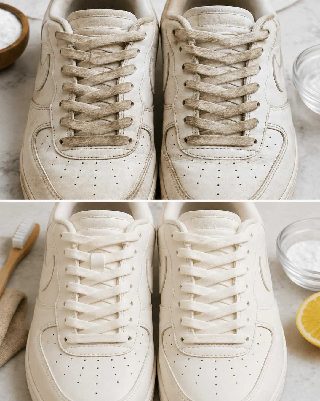 Le secret pour redonner leur blancheur aux lacets de baskets sans utiliser d’eau de Javel.