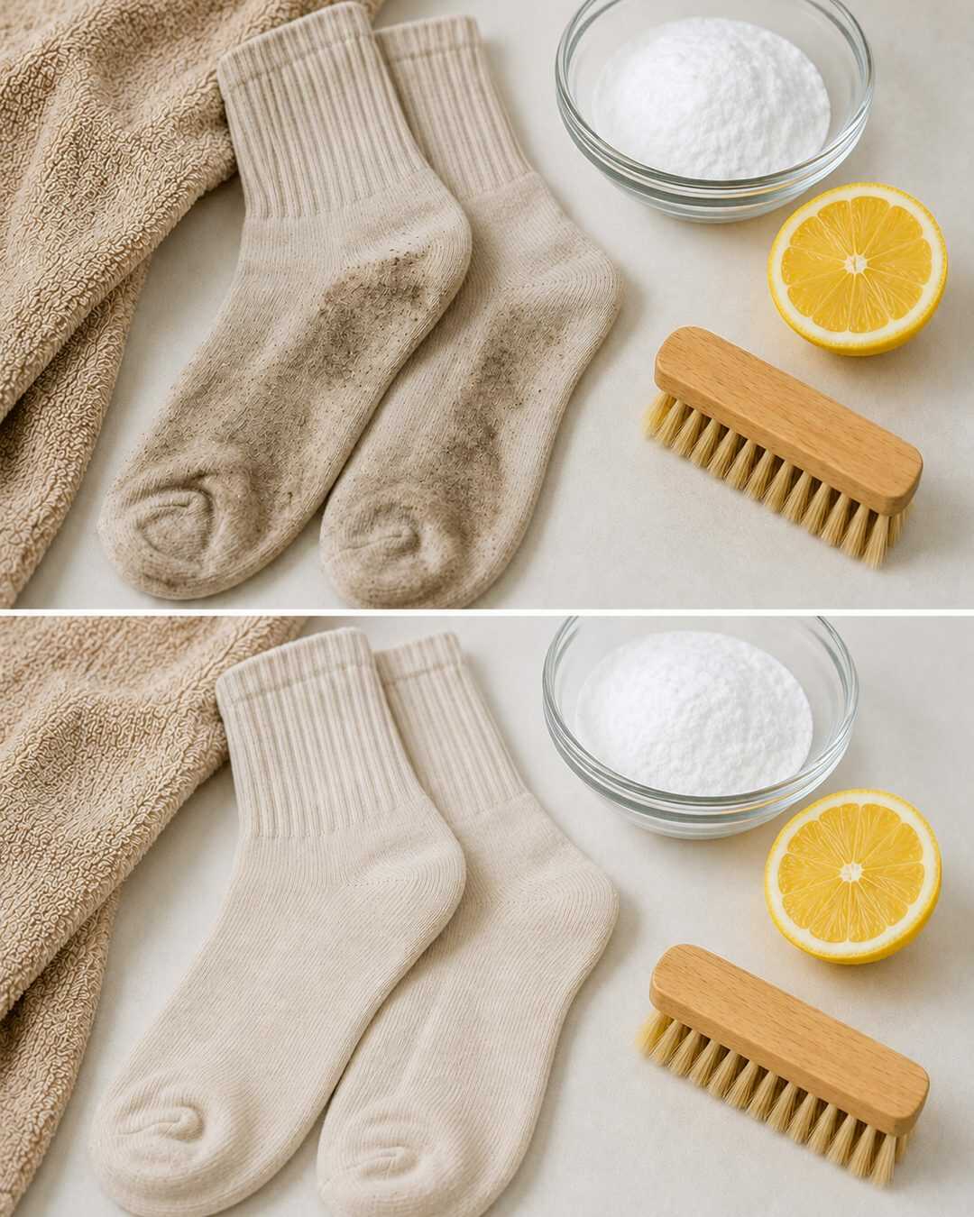 Des chaussettes à nouveau blanches : l’astuce maison qui élimine les saletés les plus tenaces