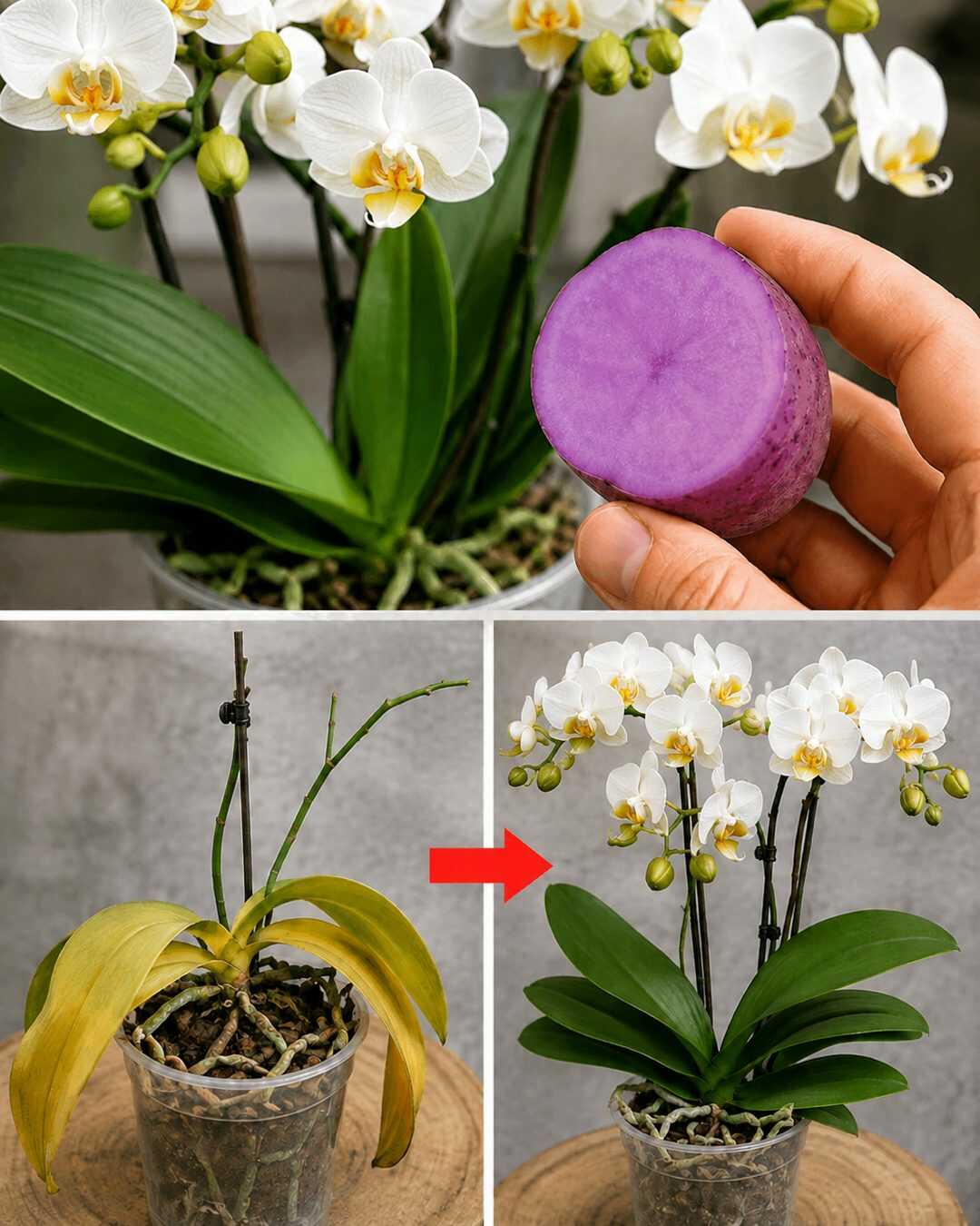 L’astuce avec une simple pomme de terre qui surprend les amateurs d’orchidées.