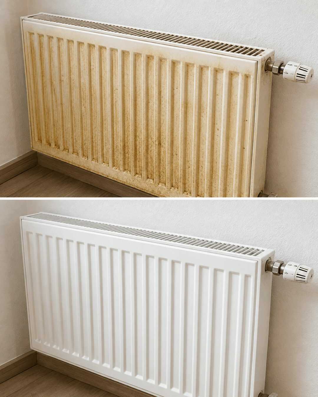 La méthode maison qui nettoie les radiateurs jaunis et leur redonne un aspect comme neuf.