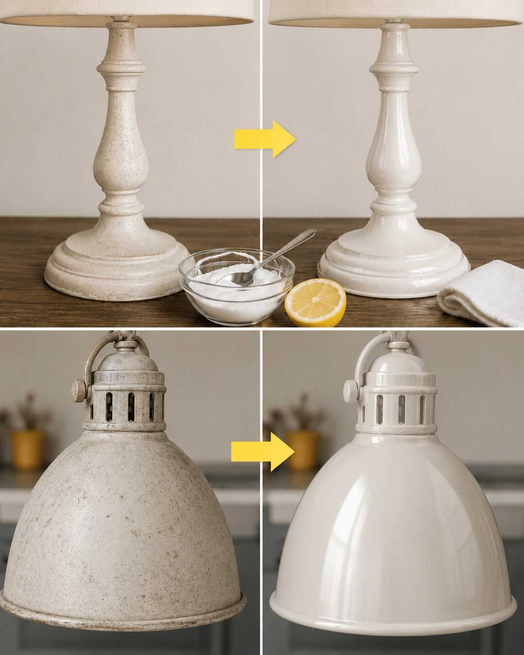 Cette astuce maison redonne de l’éclat aux lampes métalliques ternes et couvertes de poussière