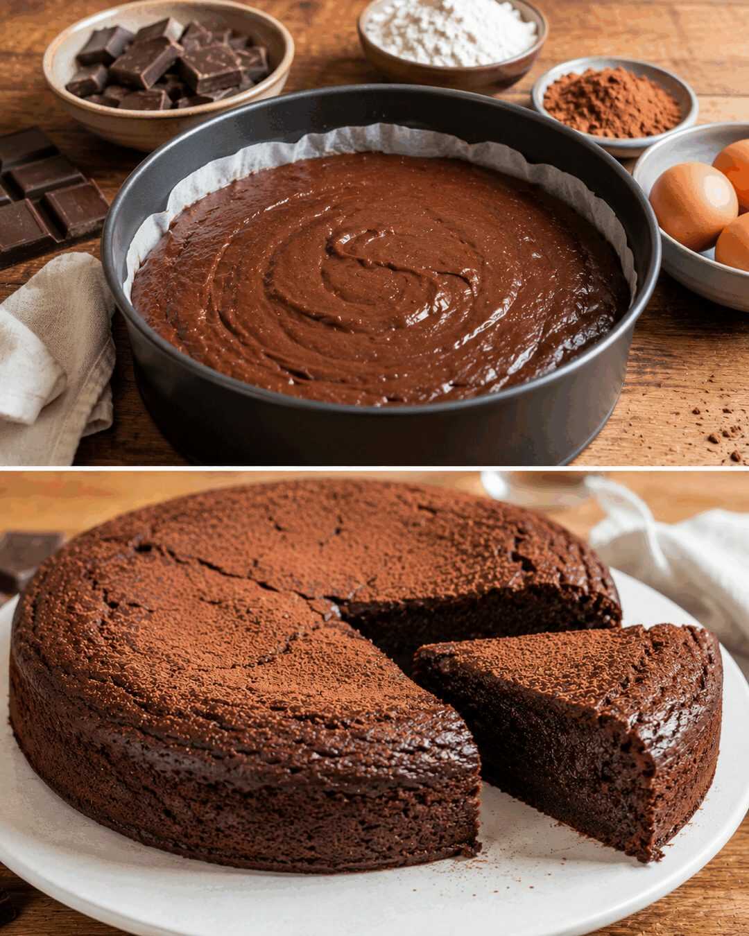 Irrésistible gâteau français au chocolat : un dessert moelleux au goût intense de chocolat
