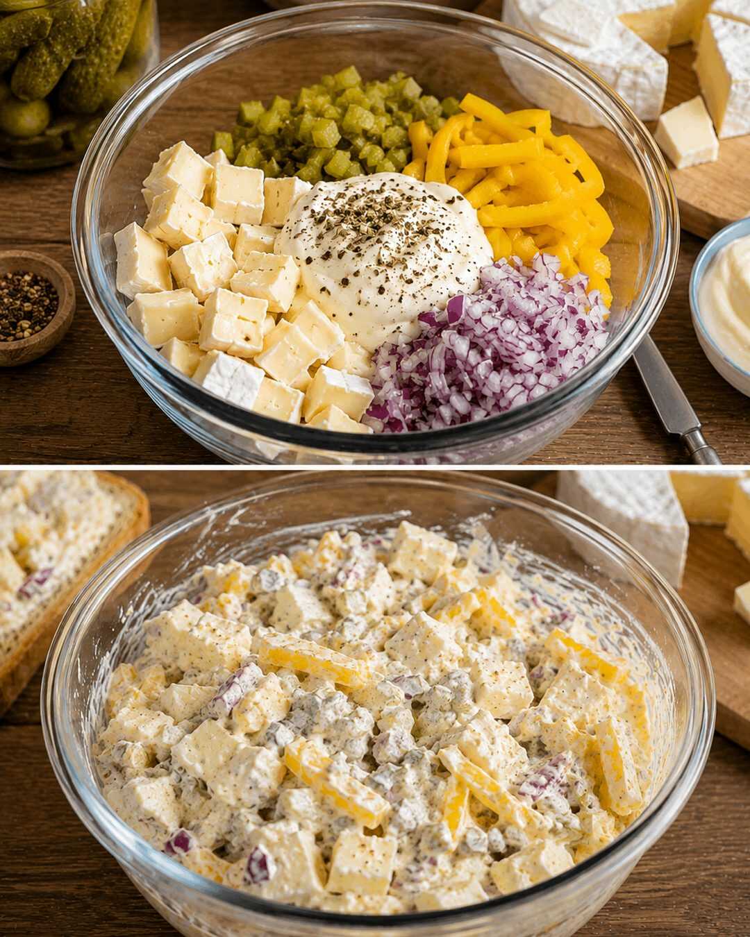 Salade épicée au fromage Hermelín : une préparation maison crémeuse au goût délicieusement relevé