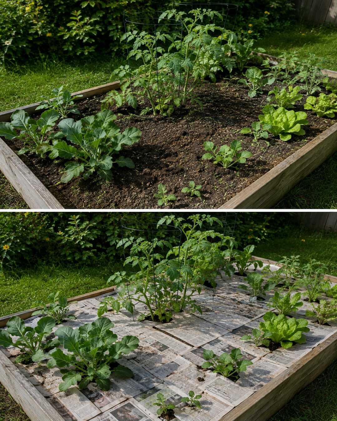 Il pose de vieux journaux dans son jardin : quelques semaines après, la différence est bluffante