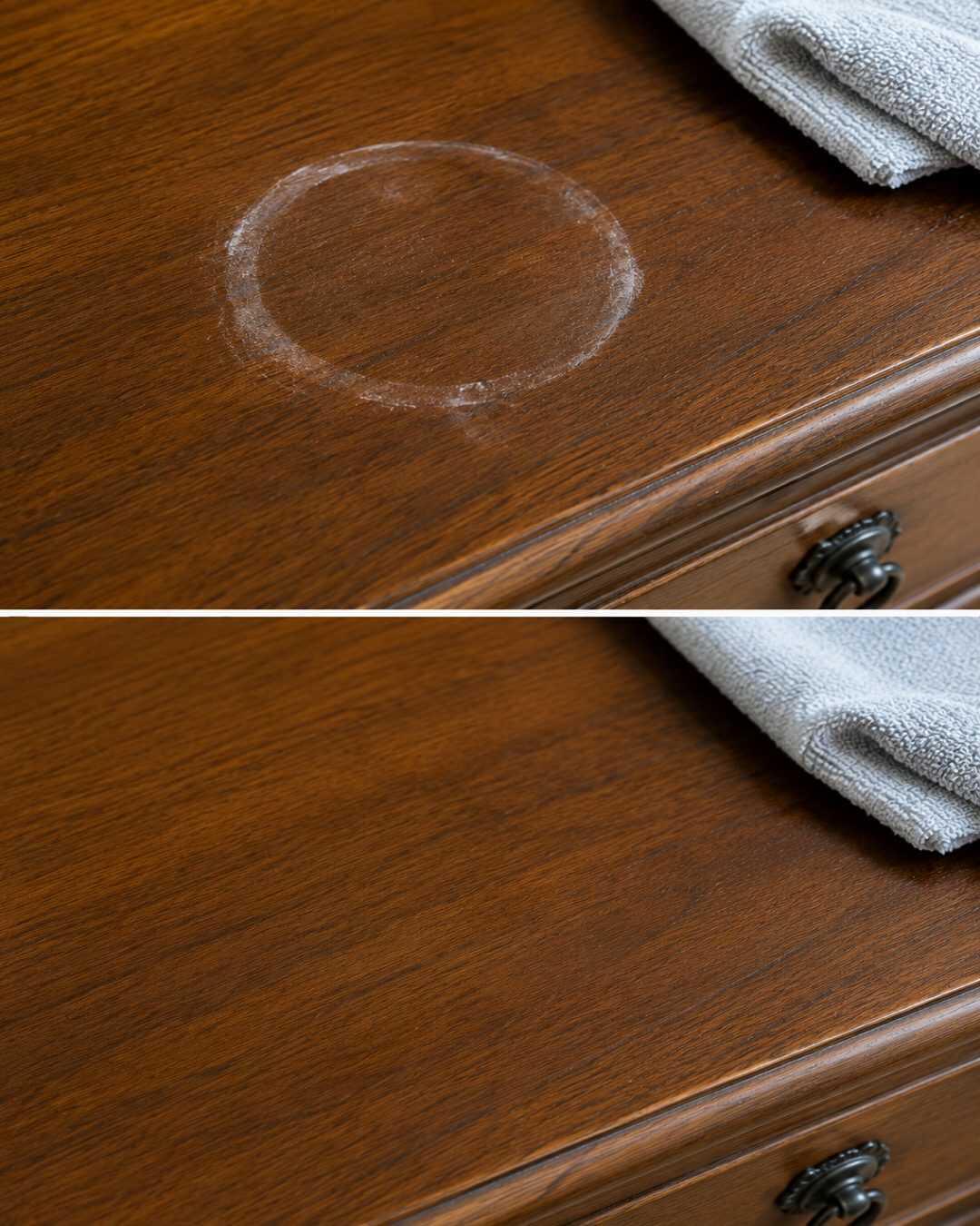 Une vilaine marque sur un meuble en bois ? Essayez ceci avant de désespérer
