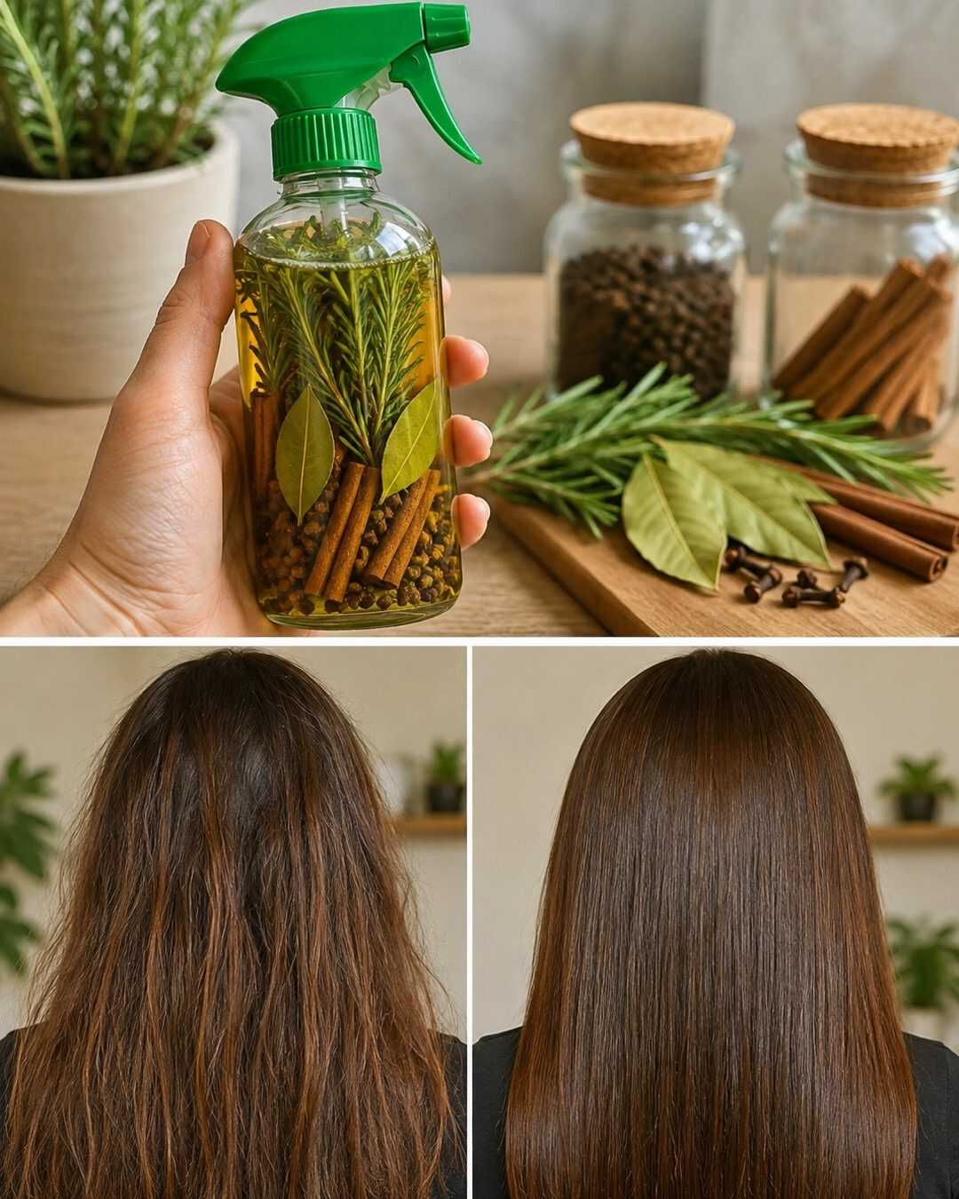 **Elle mélange romarin, laurier, cannelle et clous de girofle pour ses cheveux… cette recette maison fait énormément parler d’elle !**