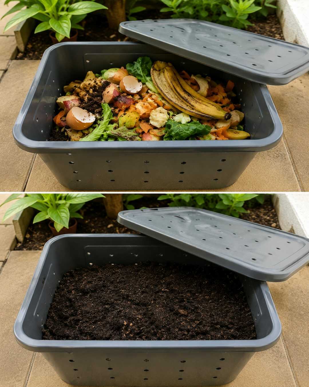 **Ne jetez plus vos déchets de cuisine : cette méthode transforme une simple boîte en composteur !**