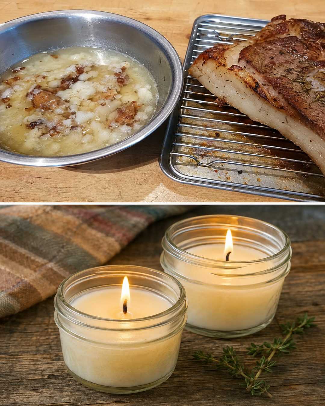 Ne jetez plus la graisse de viande : transformez-la en bougies comme autrefois !