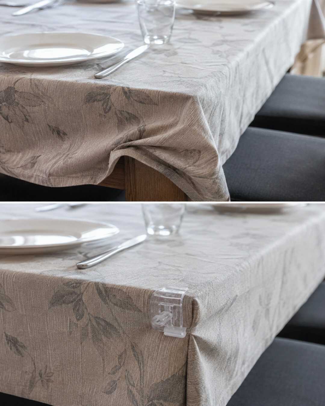 **L’astuce ingénieuse pour empêcher votre nappe de glisser pendant les repas en famille**