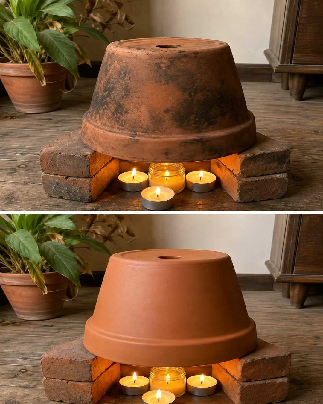 Chauffage avec pot en terre cuite — « Plus d’électricité ? Cette astuce avec un pot en terre cuite pourrait aider à réchauffer la pièce »