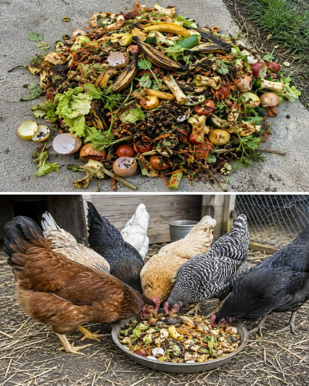 **Déchets → nourriture pour poules** — « Ne jetez plus ça ! Vos poules pourraient en raffoler »