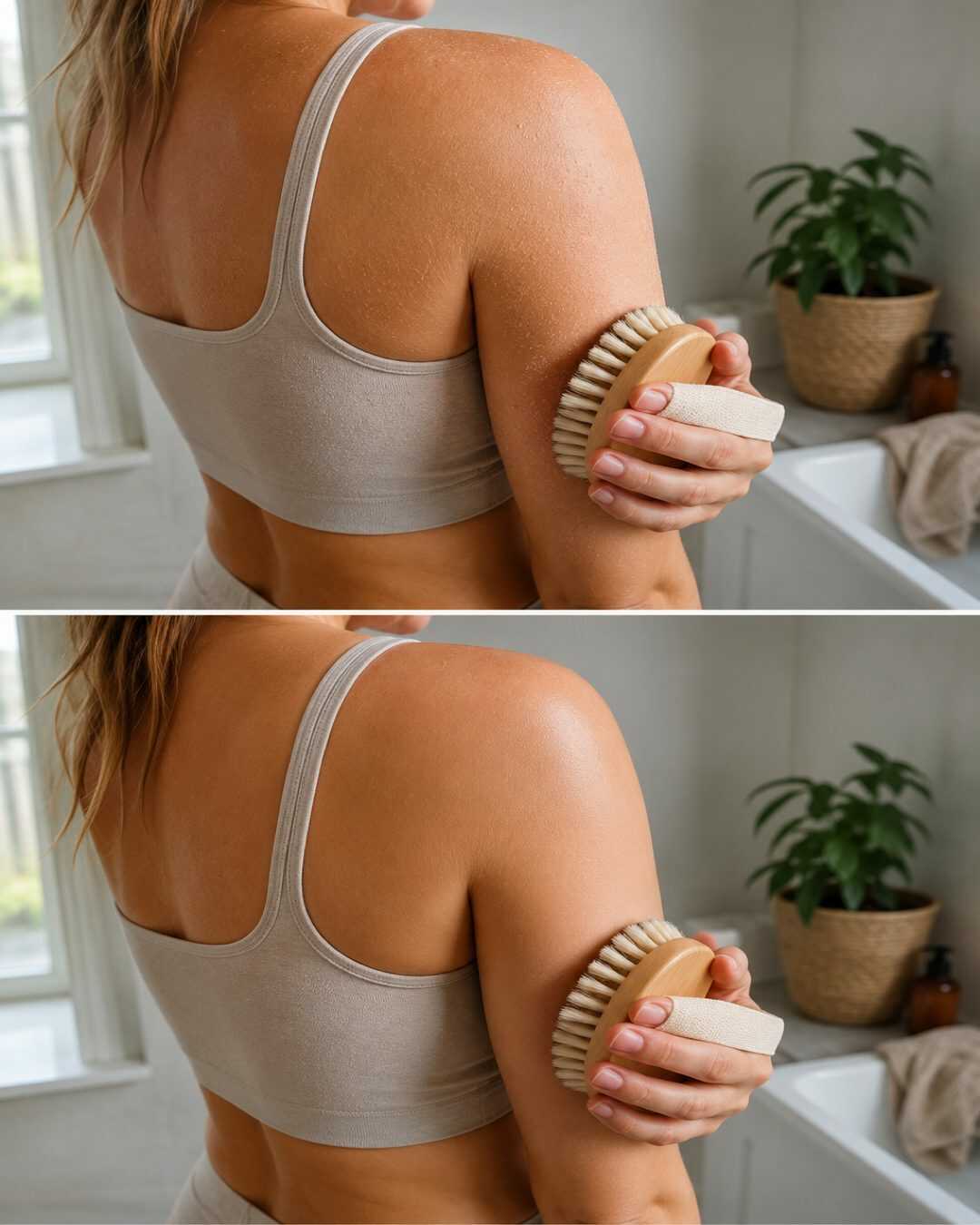**Brossage à sec** — « La routine de brossage à sec de 5 minutes dont tout le monde parle »
