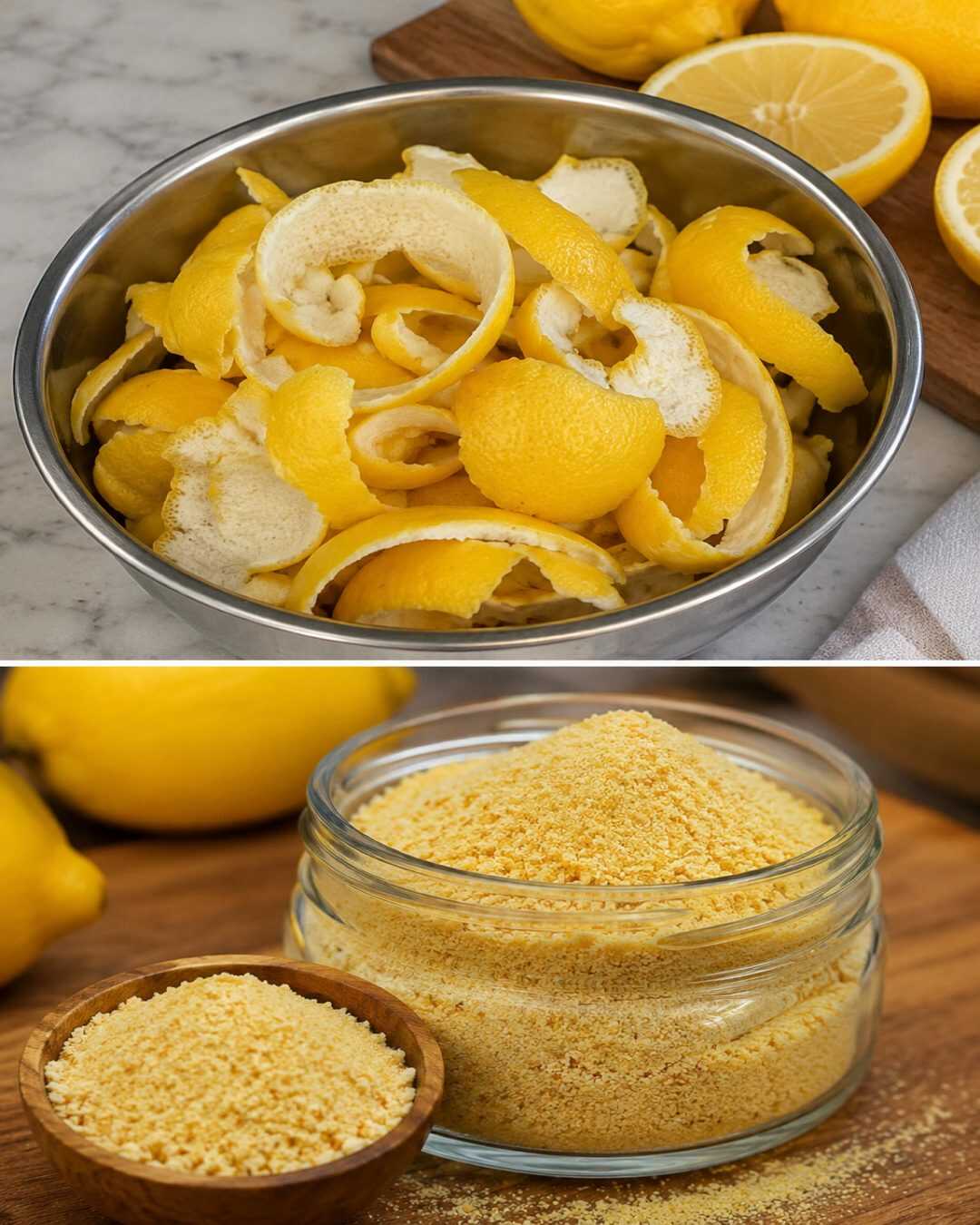 Ne jetez surtout plus les peaux de citron : faites-en cette poudre maison !