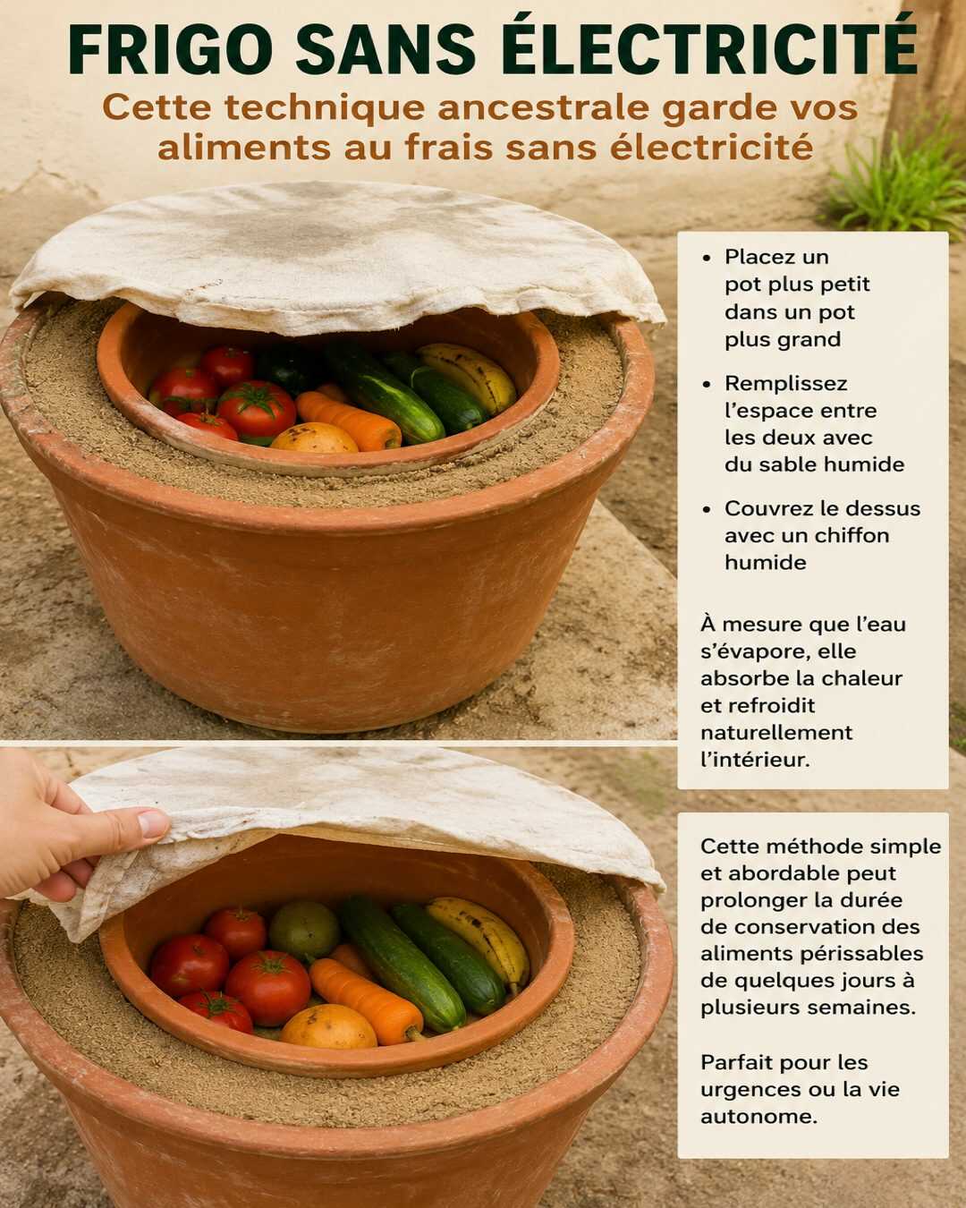 **Cette technique ancestrale garde vos aliments au frais sans électricité**