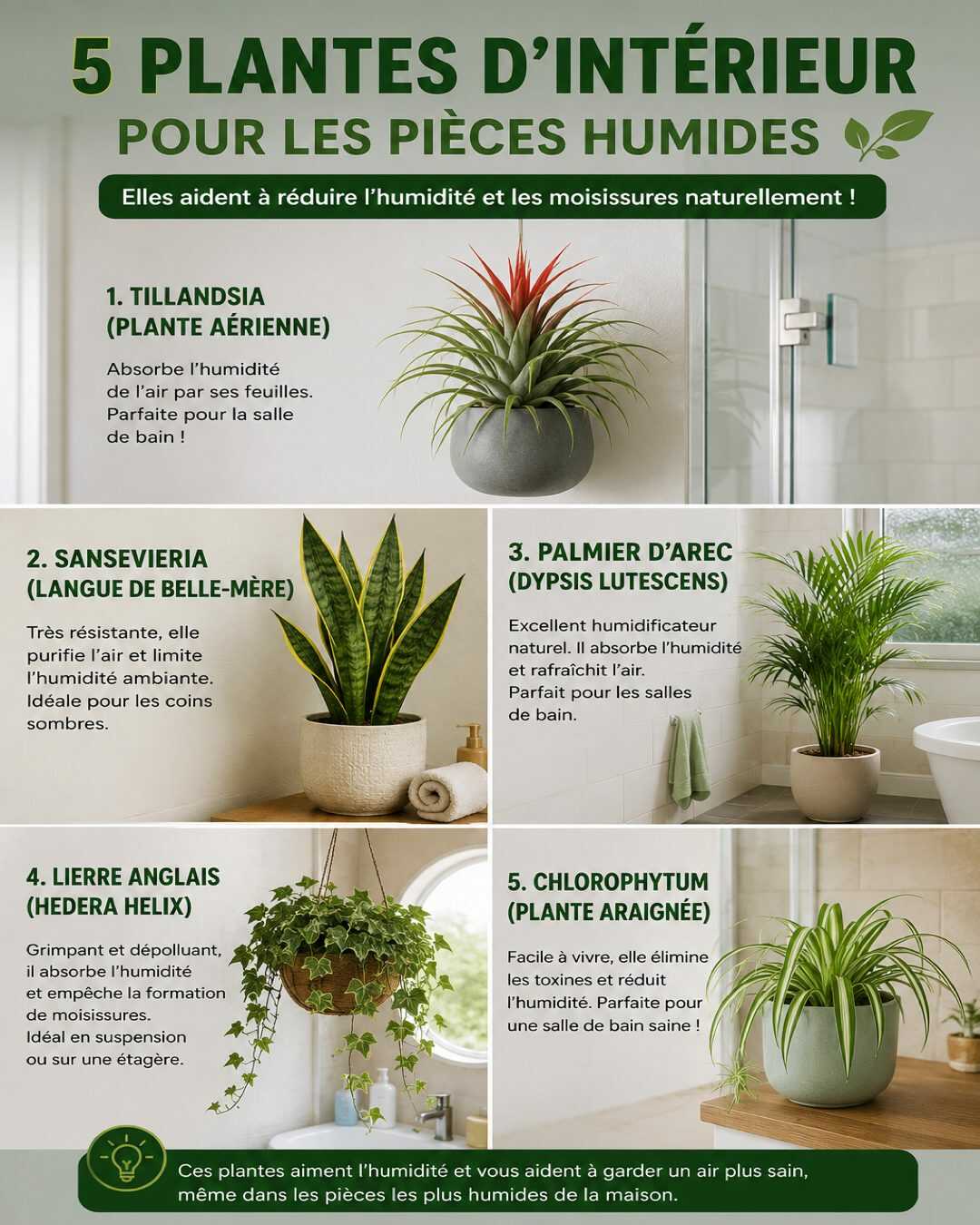 **5 plantes d’intérieur intéressantes pour les pièces humides**