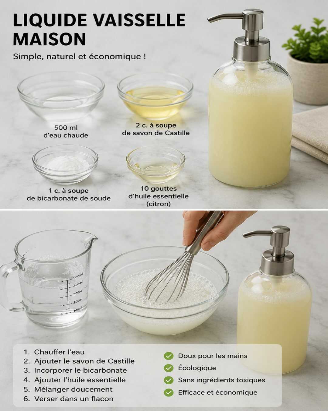 **Liquide vaisselle maison : une recette simple avec seulement quelques ingrédients !**