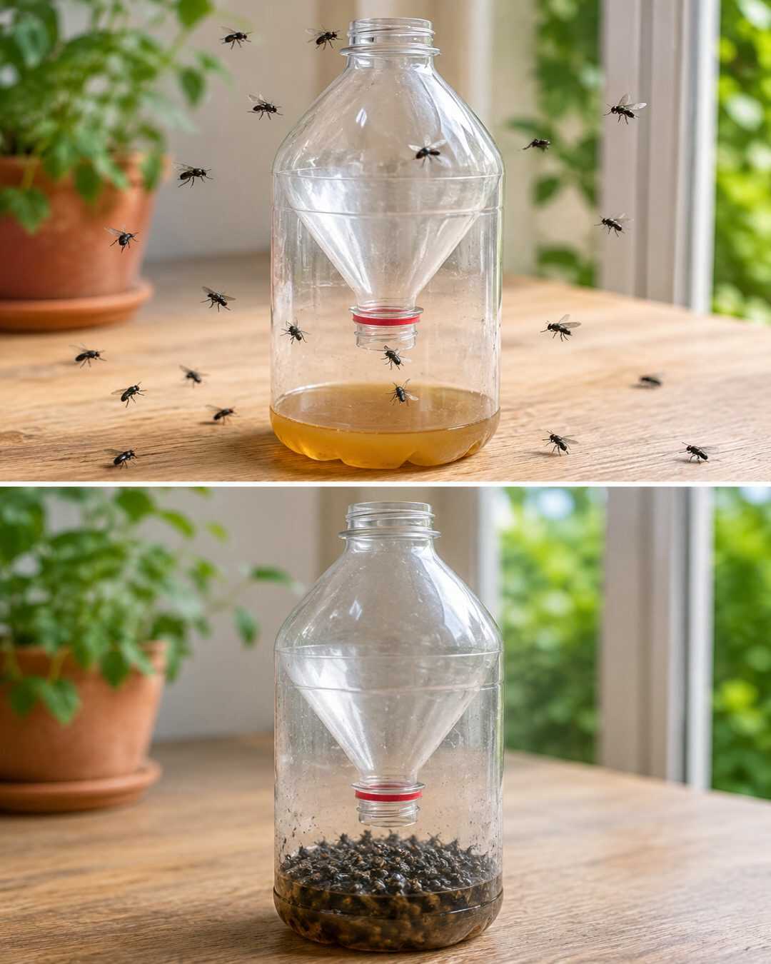 Le piège à mouches maison avec une simple bouteille en plastique