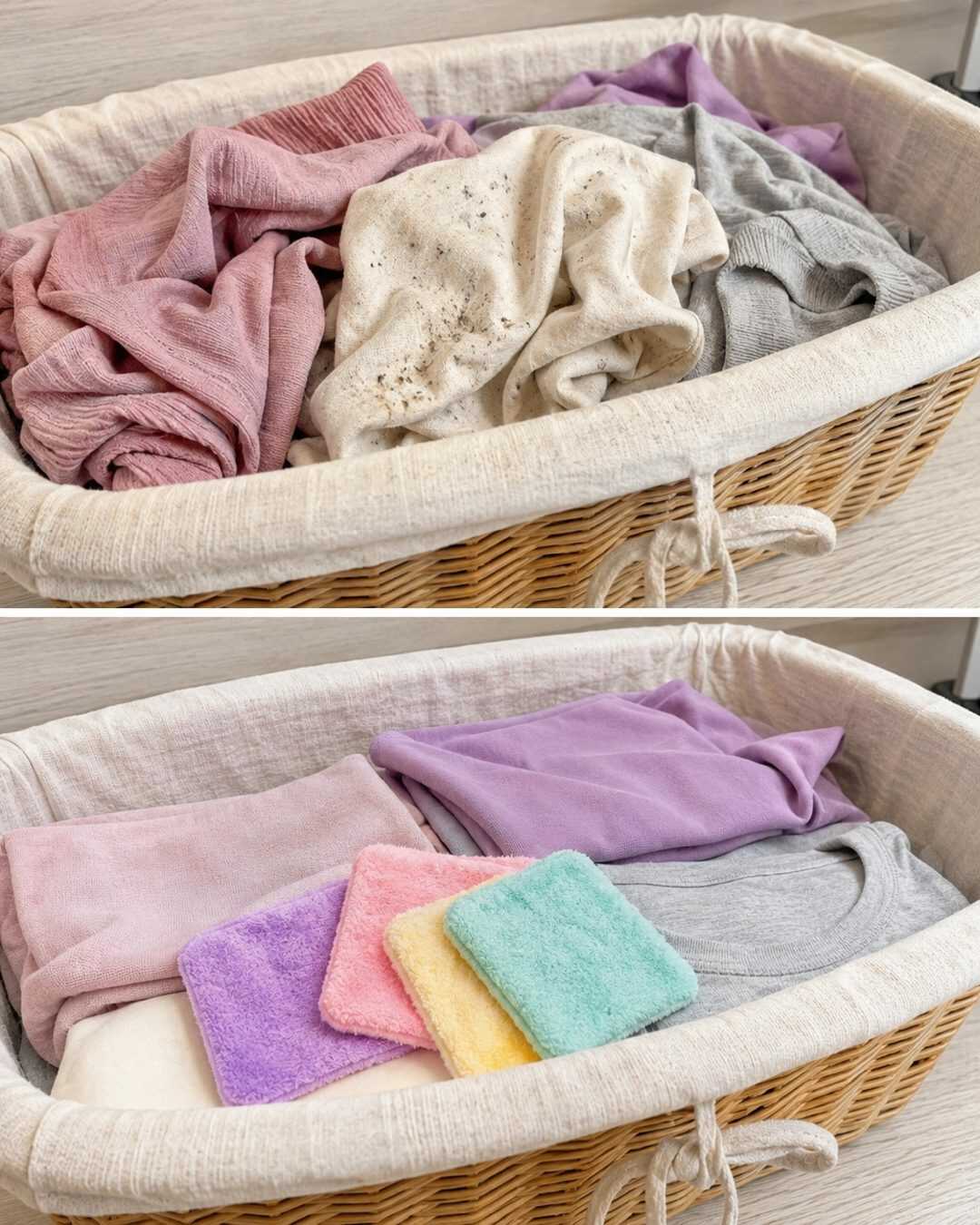 Feuilles de sèche-linge maison 💜 L’astuce réutilisable qui parfume le linge pendant des semaines