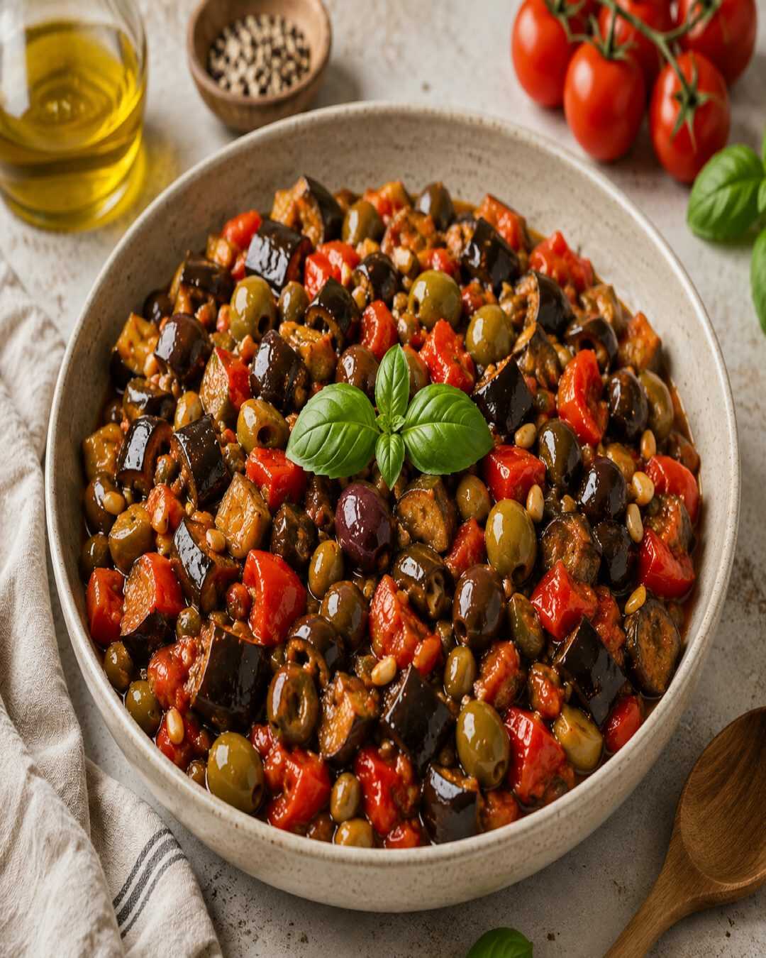 **Caponata sicilienne**.